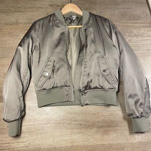 H&M green bomber jacket